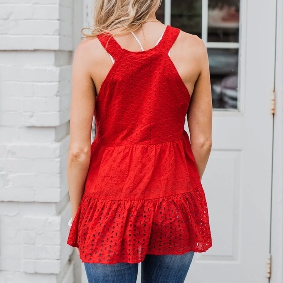 NWT Scarlet Red Babydoll Tank Top L - Picture 11 of 16